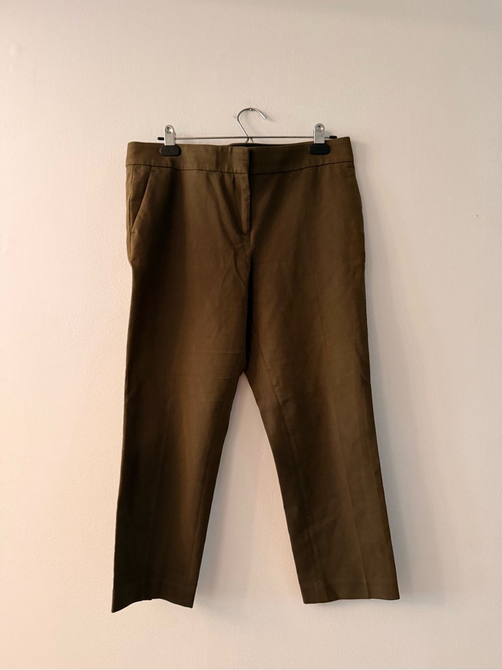 Ann Taylor Women’s Olive Brown-Green Straight Petite Devin Fit Mid-Rise - Picture 2 of 5